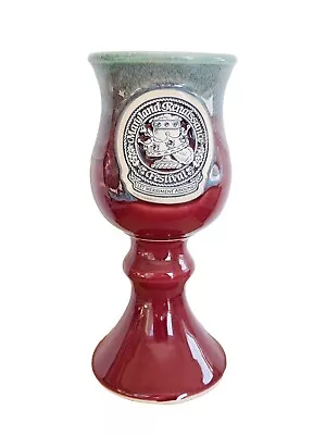 Maryland Renaissance Festival 2002 Goblet Sage Green Drip On Red Grey Fox  • $12.50