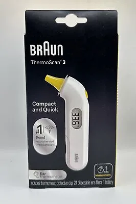 Braun Thermoscan 3 Ear Thermometer Digital Baby Cover Yellow • $17