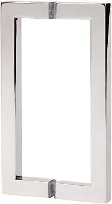 8  Polished Chrome Square Pull Handle Back To Back Frameless Shower Glass Door • $29.99