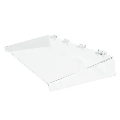 Slatwall Acrylic Shelf - 600mm Wide X 300mm - Shop & Retail Display (G15) • £27.33