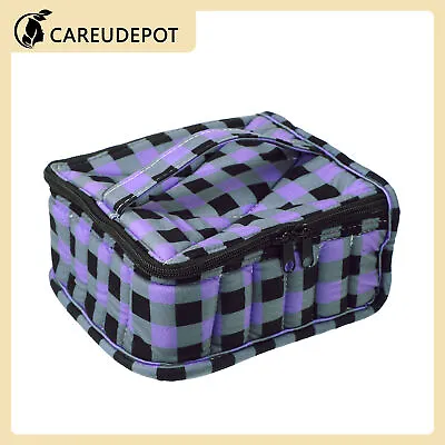 1Pcs Nail Polish Carrying Case Storage Bag For 30 Bottles Nylon Purple Gray • $17.27