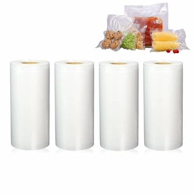 $33.46 • Buy 4 Rolls 8 X50' Universal Embossed Vacuum Sealer Bags - Food Saver BPA Free 4 Mil