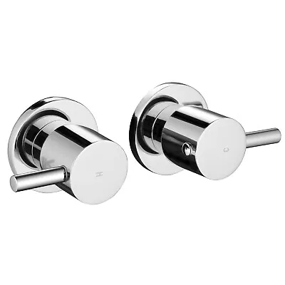 Decaura Shower Taps Chrome Batutub Mixer Bathroom Wall Mounted 1/4 Turn Twin Tap • $45.99