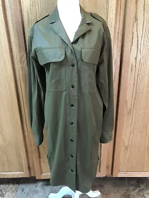 Rag & Bone Button-Up Olive Green Mason Shirt Dress NWOT Womens Sz. Medium M • $139.95