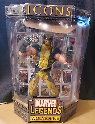 2006 Marvel Legends Icons ToyBiz X-Men Wolverine Blue And Yellow Damaged Box • $49.95