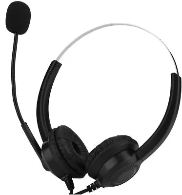 £8.99 • Buy USB Computer Headset Wired Over Ear Headphones Mic For PC Phone Call Centre UK