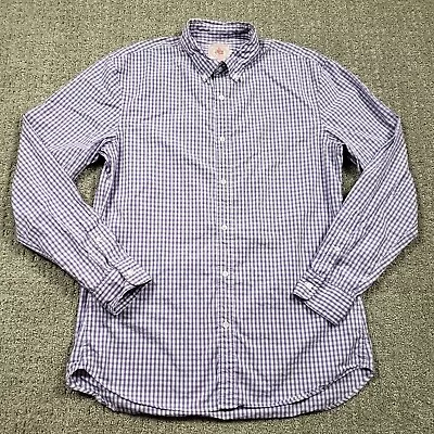 J PRESS Shirt Mens XL Blue Button Down Check Long Sleeve Oxford Trunk Club • $35