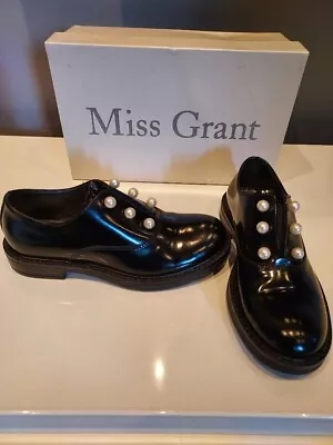 Little Girls Brand New Black Designer Shoes By Miss Grant - US -12 EU - 30 • $55