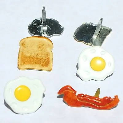 $2.25 • Buy BREAKFAST BRADS Eggs Toast Bacon Food Scrapbooking Card Making Stamping