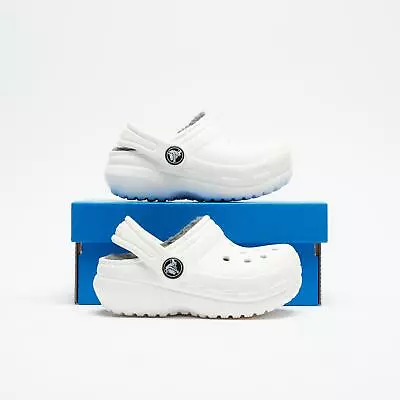 CROCS Lined Clogs Infant White SIZE 6 • £20