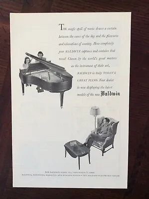 1947 Vintage Original Print Ad Baldwin Piano Company Of Cincinnati Ohio • $10.99