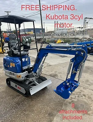 NEW DHE1.5D 3000lb Mini Excavator + 8 Attachments W/3cyl Kubota Diesel Engine🔥 • $16500