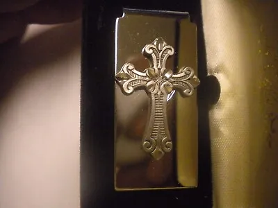 Vintage Money Clip Cross Hinged Money Clip High Quality Wow • $14.95