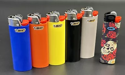 5x Large Bic Lighters + 2X MK Skull Lighters. FREE SHIPPING • $14.44