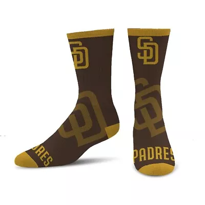 San Diego Padres Logo Adult Large Crew Socks Authentic Mlb Baseball Team New • $17.99