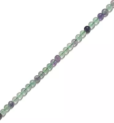 Grade A Natural 4mm - 4.5mm Rainbow Fluorite Round Beads - Approx 87 Beads • £6.25