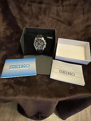 Seiko 8T63 10 Bar Chronograph Mens Watch  In Box Nice Wrist Watch Rubber • $49.99