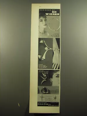 1960 Ed Wiener Jewelry Advertisement - Designed By Ed Wiener • $19.99