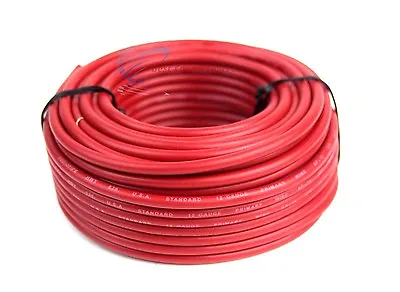 $10.95 • Buy 12 GA Gauge 50' Feet Red Audiopipe Car Audio Home Remote Primary Cable Wire