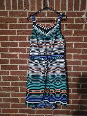 Women's Stripped Multi Colored Merona Dress • $4