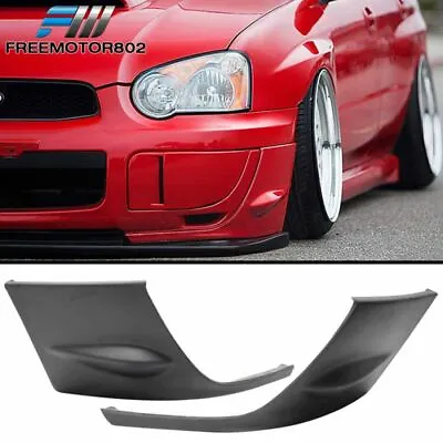 Fit 04-05 Subaru Impreza WRX PU STI Style 2PC Front Bumper Lip Spoiler Cover Cap • $67.93