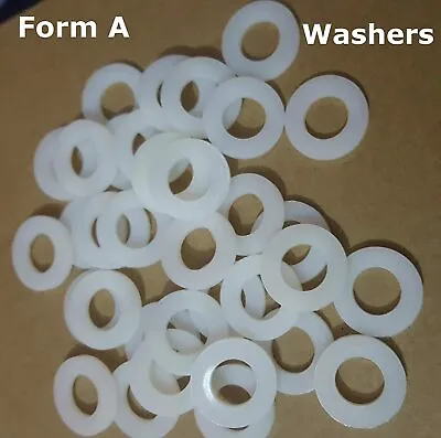 £2.55 • Buy M6 Nylon Washers - White Plastic Flat Form A Washer DIN 34815