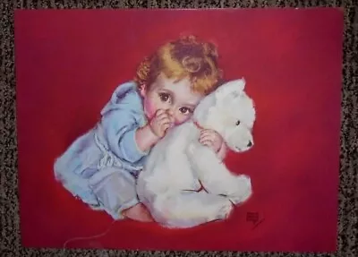 Maud Tousey Fangel Baby Teddy Bear Never Was Framed 12 X9  Print 1940s • $14.99