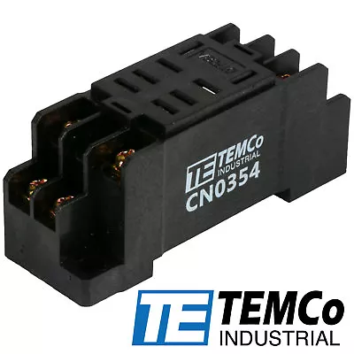 TEMCo Industrial Socket 10 Amps 8 Pin For Ice Cube Relays (LY2 Format) • $7.99