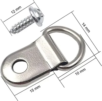 CLASSIC PICTURE FRAME D RINGS HANGERS 25 X 14mm WITH SCREWS NICKEL PLATED  • £55