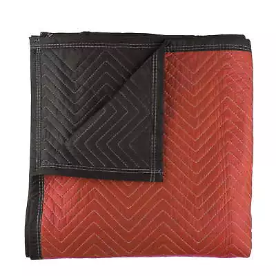 Cotton-Filled Moving Blanket – Heavy– Black/Red 72  X 80  Set Of 1 • $23.54