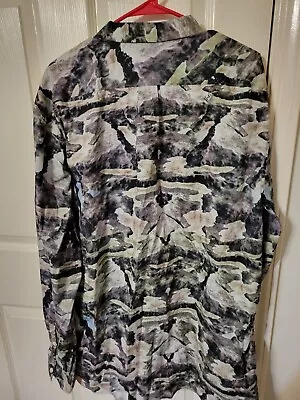 Marc Ecko Mens Size 2XL Cut & Sew Camouflage Long Sleeve Button Casual Shirt XXL • $29.99