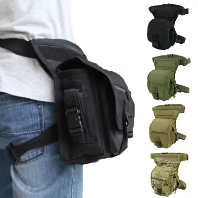 Tactical Drop Leg Bag Waterproof Military Tool Fanny Pack Outdoor Thigh Bag • $7.99