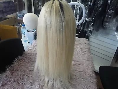 18inch Brazilian Glueless  Full Lace Wig 150% Density Straight 1b/613# Ombre 12a • £399