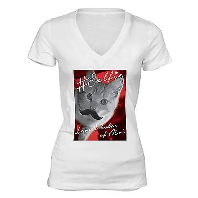 Cat #Selfie Tshirt Mustache Pet Love Cute Kitten Queen Kitty Funny Cool T-Shirt • $16.49