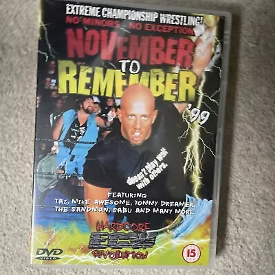 ECW November To Remember 99 DVD Extreme Championship Wrestling 1999 Rare • £19.99