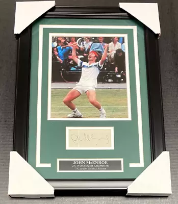 $149.99 • Buy John Mcenroe Tennis Signed Autographed Book Cut Framed With 8x10 Photo
