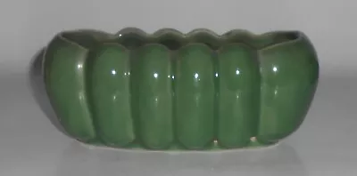 Vintage Alamo Pottery Green Ribbed Planter • $24.73