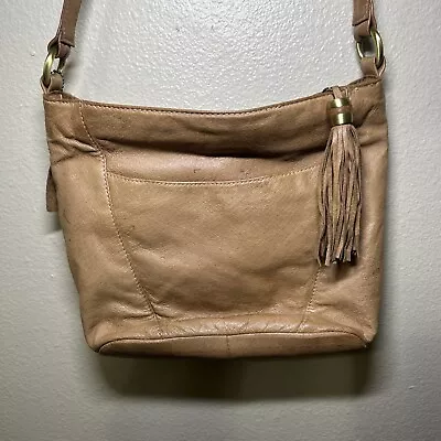 Cabin Creek Embossed Leather Shoulder Satchel Handbag.  Size 8x11.5” • $21.99