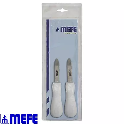 Pack Of 2 - 2.5 / 6cm Oyster Knife - White Fibrox Handle (CAT 134B2FW2) • $53