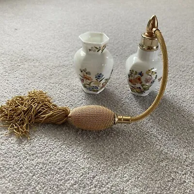 £6.99 • Buy Aynsley Bone China Cottage Garden Atomiser And Matching Vase