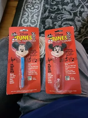 Vintage 1988 Disney Mickey & Minnie  Mouse Jukebox Toothbrushes In Packages • $16