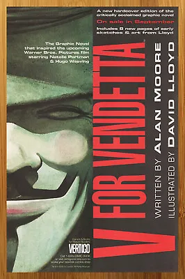 $14.99 • Buy 2005 Vertigo DC Comics V For Vendetta Print Ad/Poster Alan Moore Official Promo
