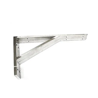 2x L Shape Shelf Bracket 45x25cm Support Wall Mount Triangular Stainless Steel • $24.99