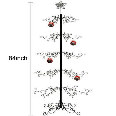 84 Inch Metal Ornament Tree Display Stand Wrought Iron Christmas Trees 174 Hook • $84.99