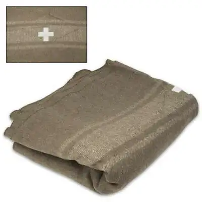 $45.99 • Buy 4lb Wool Blanket Olive Drab Green Warm Army Military Emergency Survival Camping