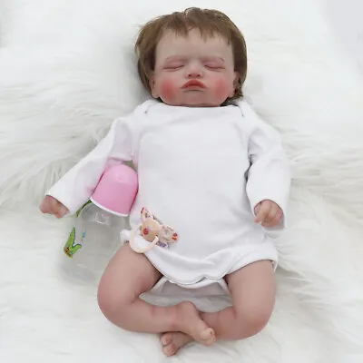 18 Inch Sleeping Reborn Baby Dolls Preemie Lifelike Newborn Vinyl With Veins • $116.93