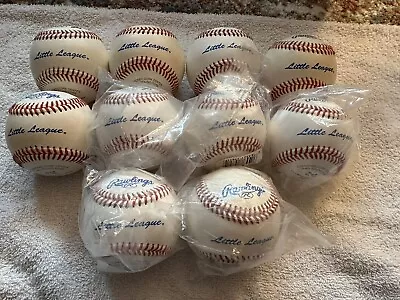 $69 • Buy Lot Of 10 Brand New Rawlings Little League Leather Baseballs Rllb-rllb1
