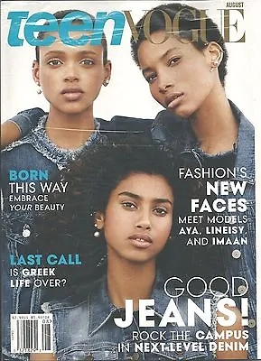 $6.88 • Buy Teen Vogue August 2015 Fashion's New Faces Aya Lineisy Imaan