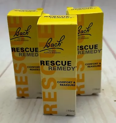 Bach Rescue Remedy Dropper Comfort & Reassure  3 X 10ml Exp 09/25 • £19.95