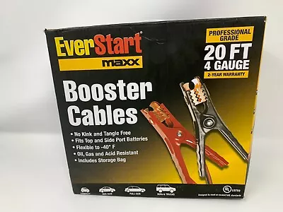 Everstart Maxx 20 Foot 4-Gauge Booster Jump Cables • $34.99
